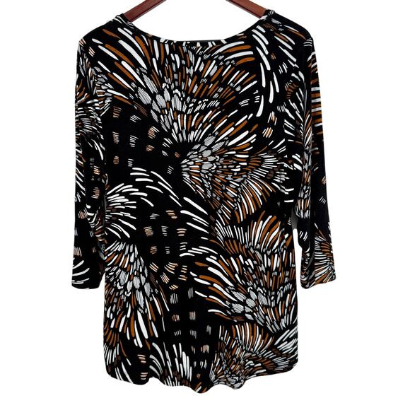 JM Collection Plus Size 1X Black Stretchy Blouse Shirt Top Business Winter Cozy - Picture 7 of 7